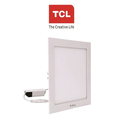 tcl led ultra slim flat panel light - 12w/6000k - square white
